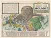 1904 Kisaburō Ohara Satirical Octopus Map of Asia and Europe