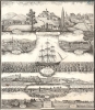 1850 Joseph Prestele Broadside Views of New York and Hesse