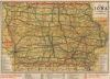 Map of Iowa Showing Principal Automobile Roads. - Main View Thumbnail