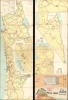 1966 Carta Hebrew Road Map of Israel