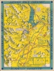 1948 Jolly Lindgren 'Hysterical' Map of Jackson Hole and Grand Teton, Wyoming