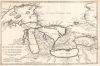 1744 Bellin-Charlevoix Map of the Great Lakes (a seminal map)