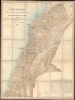 1915 German Reissue of Depot de la Guerre Folding Map of Lebanon, World War I