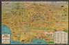 1932 K. M. Leuschner Pictorial View / Map of Los Angeles, California