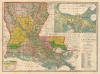 The Louisiana State Board of Agriculture and Immigration's Map of Louisiana. A Phytogeographic Map Showing the Principal Vegetation Areas, all Principal Commercial Points, Town Populations and Railway Distances. - Main View Thumbnail