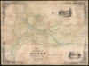 1853 Presdee and Edwards Wall Map of Ludlow, Vermont (Okemo Mountain)