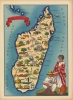 1943 Jylbert Pictorial Map of Madagascar