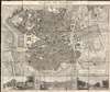 1846 Lopez City Map or Plan of Madrid, Spain