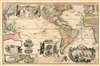 1730 Hendrik De Leth Map of the Americas and the Pacific