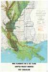 1930 Mississippi River Commission Map of the Mississippi River w/ Flood Control