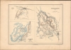 1890 Vorzet Map of Murfreesboro, Tennessee, Iuka and Chickasaw Bayou, Mississippi