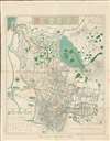 1907 Qing Chinese Map of Nanjing, China w/ western survey