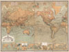 1870 Baur and Bromme Map of the World on Mercator Projection