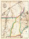 1832 Marshall Map of New Hampshire, Vermont and Maine