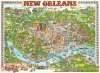 1976 Archar / Dodds 'City Character Print' View Map of New Orleans, Louisiana