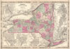 1864 Johnson Map of New York