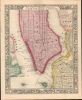 1862 Mitchell Map of New York City, New York