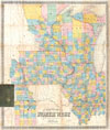 1857 Chapman Pocket Map of the North West ( Illinois, Wisconsin, Iowa )