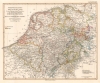 1852 Perthes Map of Northwestern Germany with Netherlands and Belgium