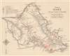 1921 Matsu Road Map of Oahu, Hawaii