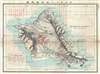 1913 Taisho 2 Japanese Map  of Oahu, Hawaii w/ defensive positions