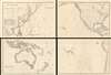 1814 Brue Wall Map of the Pacific w/ Australia, North America, East Asia