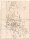 1902 Alden City Plan or Map of Oxford, England