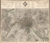 1739 Homann Heirs / Delagrive Map of Paris and Environs