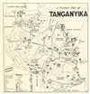 1955 Pictorial Map of Tanganyika (Tanzania)