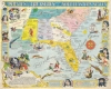 1952 Pictorial Map of the Southeastern United States: Pirates, Treasure, Florida