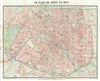 1873 Pierotti Pocket Map of Paris, France