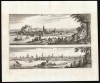 1638 Matthias Merian Views of Ragusa (Dubrovnik) and Negroponte (Chalcis)