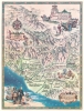 1965 Dudley Pictorial Map of the Spanish and Mexican Ranchos of Ventura County, California