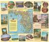 1947 Way Pictorial Tourist Map of Florida