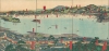 1859 Sadahide Ukiyo-e View of Shimonoseki and Environs, Japan