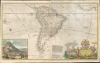 1732 Hermann Moll Map of South America