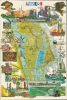 1984 Pictorial Map of Cape Canaveral, Kennedy Space Center, Florida