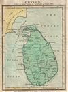 1801 Luffman Map of Ceylon or Sri Lanka