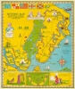 1948 Blanton Pictorial Map of Brunswick and St. Simons Island, Georgia