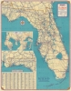 1937 Rand McNally and SUNOCO Road Map of Florida