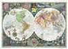 1959 Bayle Transports Aeriens Intercontinentaux Route World Map