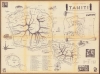 1965 Tahiti Tourism Bureau Pictorial Tourist Map of Tahiti, French Polynesia