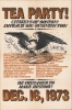 1973 Tea Party Poster calling for an 'Oil Party' and the impeachment of Nixon