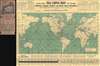 1944 Locher Map of the World Illustrating Great Circle Distances for Air Travel