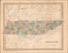 1838 Bradford Map of Tennessee