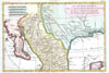1780 Bonne Map of Texas, Louisiana & New Mexico