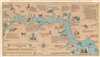 1946 Tilp Pictorial Map of the Potomac from Washington, D.C. to Maryland