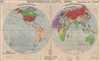 1938 Council of People's Commissars Map of the World (Soviet Union)