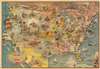 1946 Bohrod Pictorial Map of the History of the United States