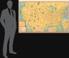 A Pictorial Map Depicting the Literary Development of the United States - Alternate View 1 Thumbnail